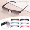 1 Pc Half Frame Reading Glasses Women/Men Older Fashion Presbyopic Eyeglasses Portable High-Definition Vision Care +1.0~+4.0