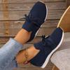 Damen Herbst-Winter Unifarbene Keilabsatz Bequeme Atmungsaktive Lässige Schlupfschuhe, In Großen Größen Erhältlich.