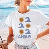 Pattern Printed Seaside Vacation Clothing T-Shirt O-Neck Women's Summer 90s Regular Casual Style Basic Cartoon Women's T-Shirt