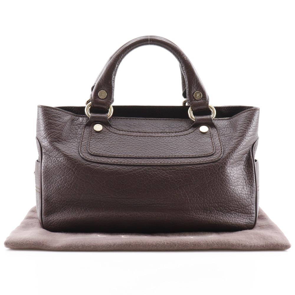 CELINE Boogie bag Handbag 134023 Brown Brown leather Women Used