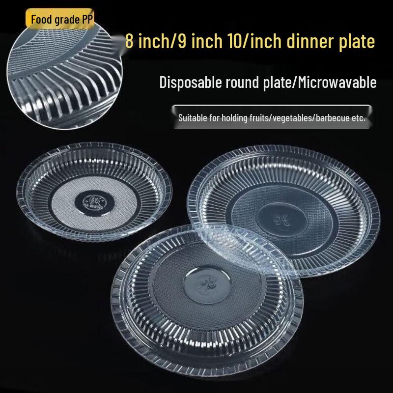 777 Disposable 9-Inch Round Plastic Plates (30-Pack)
