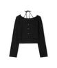Ledeoli Halter Neck Sleeveless Cardigan Set [Black]