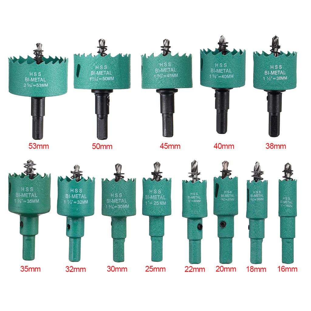 8x Hexagonal Shank Auger Bits Kit Hole Opener Drill Set 6-20mm Woodworking Tool