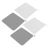 4pcs Flat Suction Cover Silicone Odor Resistant Strong Suction Multifunctional Drain Plug Cover White Gray