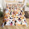 Dog Bedding Set King Full Kids Cute Cartoon French Bulldog Dogs Duvet Cover Watercolor Animal Comforter Cover Puppy Quilt Cover