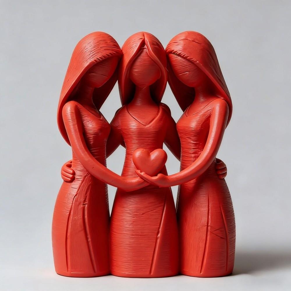 Desk Ornaments Mother Daughter Figurine 3D Printed Sisters Friendship Statue Affection Display