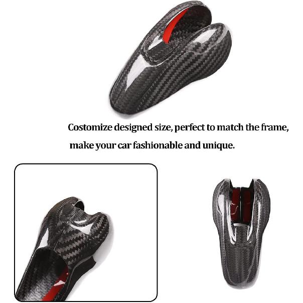 100% Real Carbon Fiber Interior Gear Shift Head Cover Knob Trim Car Accessories for Porsche Macan Panamera Cayman Boxster 911 718 2008-2020
