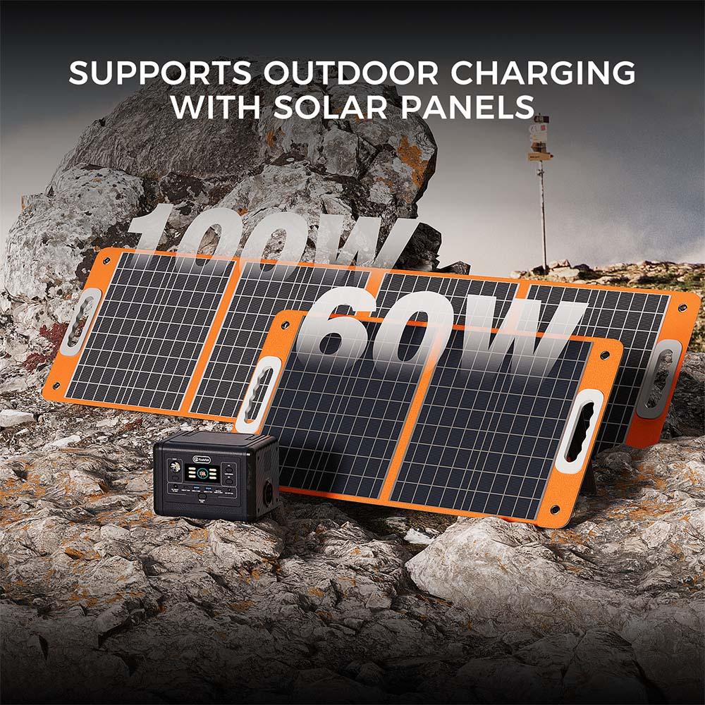 Flashfish T200 200W Portable Power Station, 153.6Wh LiFePO4 Battery, 400W Surge, Pure Sine Wave AC, 60W PD USB-C Fast Recharge