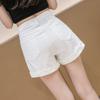 High-Waisted Denim A-Line White Shorts for Women - Summer 2024 Trend