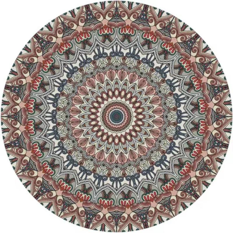 Persian Style Living Room Carpet Bedroom Decoration Dressing Table Cloakroom Non-slip Floor Carpets Circular Area Rugs