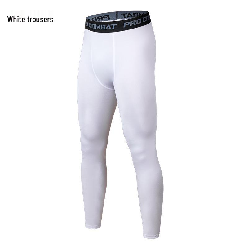 Herrars snabbtorkande sporttights: Andningsbara elastiska byxor för löpning, basket och cykling