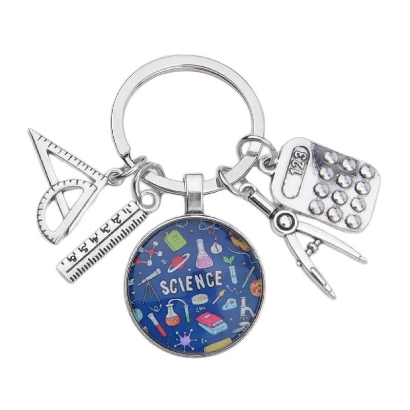 Math Time Keychain with Compass Calculator: Perfect Teacher's Day or Graduation Gift