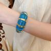 Europe American Style Acrylic Bangle Resin Exaggerated Bracelet Creative Elastic Bracelet  Women