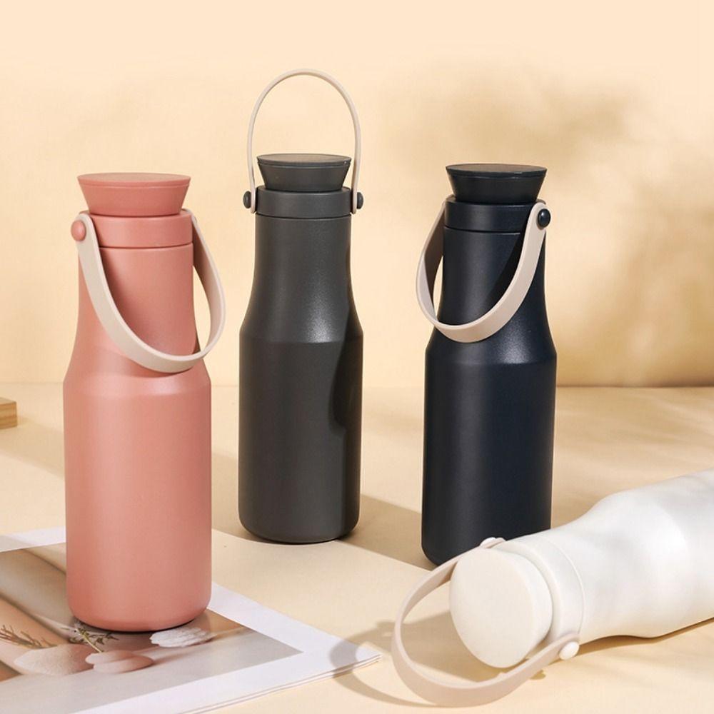 Fashion Stainless Steel Thermos with Handle Coffee Cup Durable Sports Water Cup  Travel