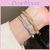 18k Gold Plated Zircon Geometric Cuff Bracelet For Women Fashion Jewelry 2025