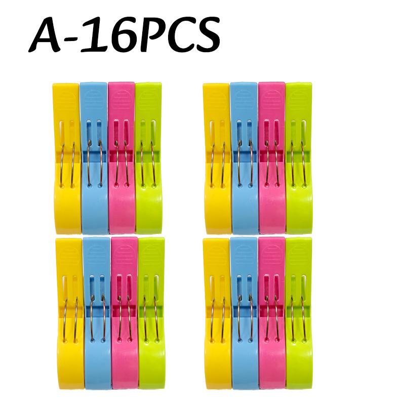 4-20pc Plastic Beach Towel Clips Windproof Clothes Pins Color Pegs Bed Sheet Clips Drying Racks Retaining Clip Home Organization