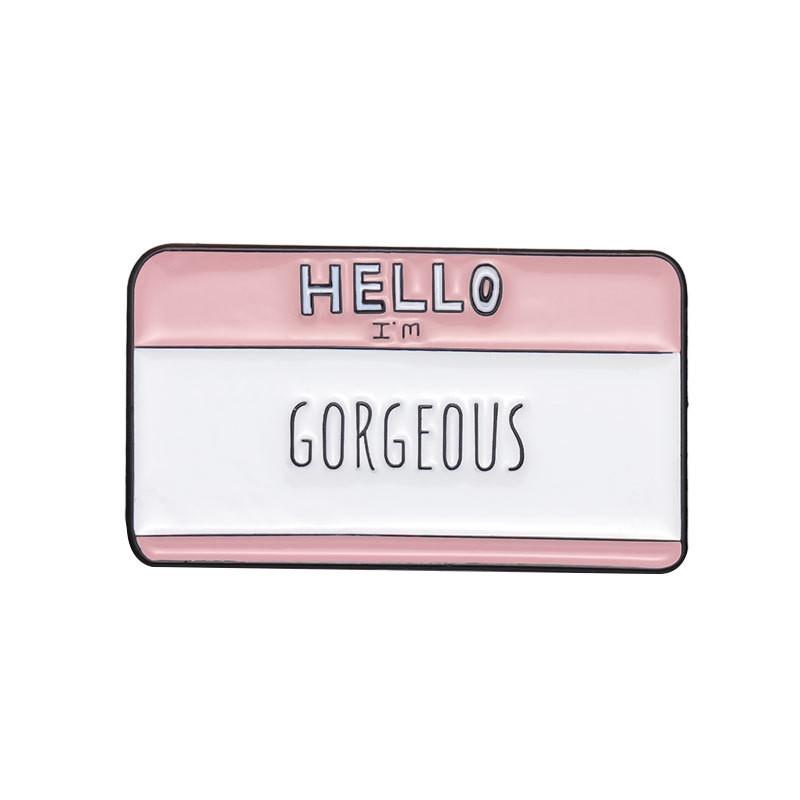 Style Cute Cartoon English Letter Badge Brooch Unique Alloy Pin For Trendsetters