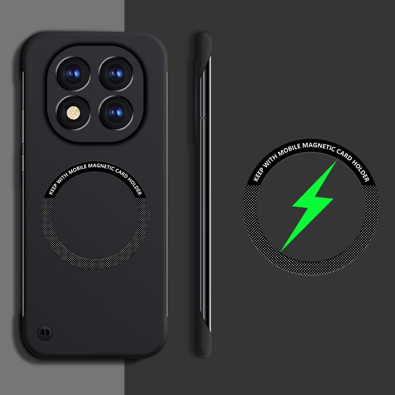 

Для Magsafe Магнитный Однотонный Жесткий ПК Без Бортика Чехол для Телефона Для Xiaomi 15 Ultra 13 12 14 Ultra Pro Redmi Note 14 13 Pro Plus Redmi Note14Pro5G чёрный
