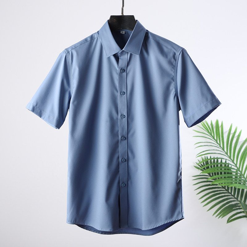 Export Tail Single Cut Label Bamboo Fiber Shirt Men's Short Sleeve Summer Thin Casual Export Original Single Men's Clothing Shirt Coat