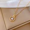 Zircon Ring Light Luxury Temperament Zircon Clavicle Chain Small Retro Necklace