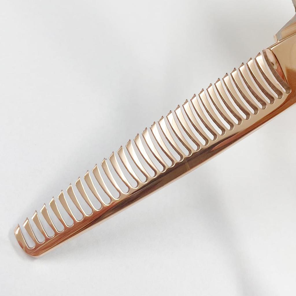DEEDS GDZ630CT Roségold Titan Ausdünnschere Ausdünnschere mit Klingen Ausdünnen Professionelle Haarschere [PF] Schere, 2-stufig 30 Zähne