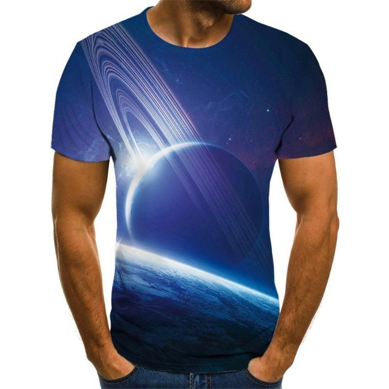 Letní pánské ležérní tričko s krátkým rukávem s 3D potiskem z animovaného kresleného seriálu