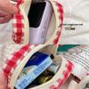5222 Multi-Functional Plaid Wool Bag: Large Capacity Case for Cosmetics, Stationery & Hygiene Essentials