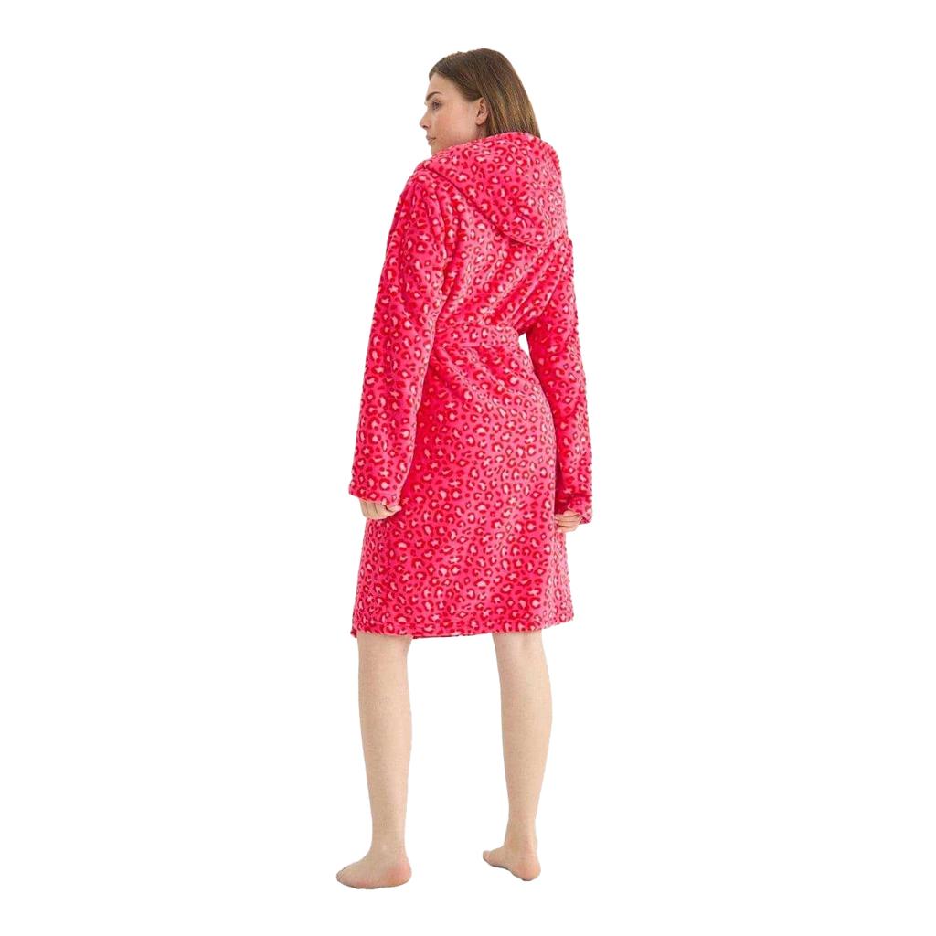 Urban Threads Womens/Ladies Leopard Print Fleece Robe