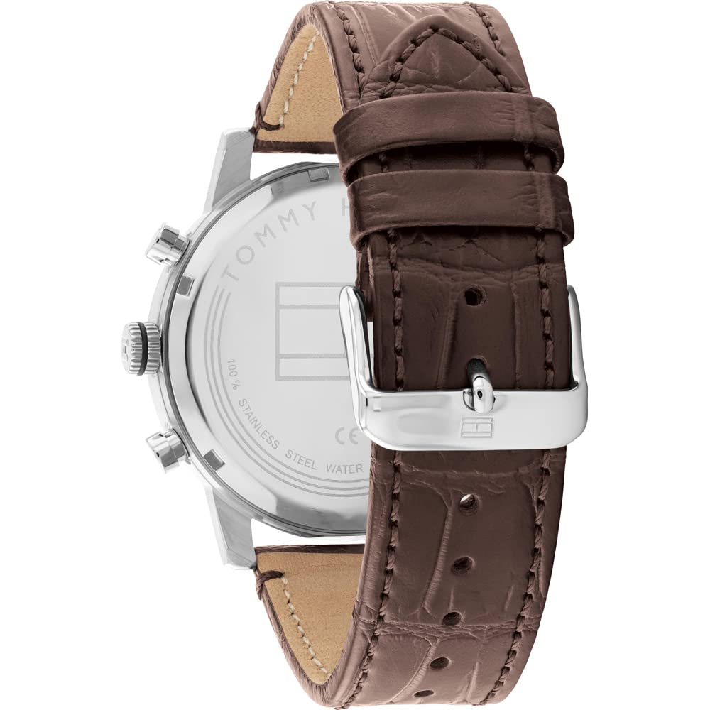 Tommy Hilfiger Watch with Brown Leather Strap Men's Multi-Function (Product Number 1791884)