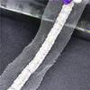 Beaded Pearl Lace Trim Soft Tulle Ribbon Handmade Beading Exquisite Lace Trim For Curtains Sleeve Decoration Bags