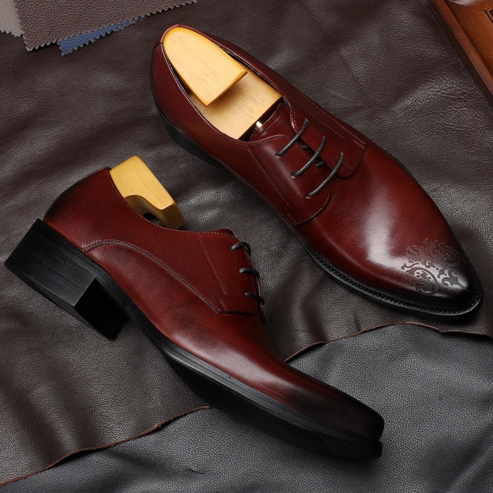 Men's Shoes Spring and Summer Men's Casual Single Shoes Pointed Business Dress Leather Shoes Men's Trend Shoes
