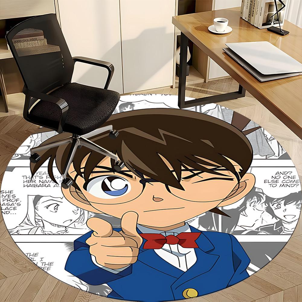 1PC Detective Conan Office Round Area Rug Suitable For Office, Under Office Chairs Bedroom Living Room Home Decor, Available in Various SizesT1011