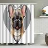 Adorable Dog Shower Curtain Featuring A French Bulldog In Heart Shape Perfect Home Decor Gift For Animal Lovers