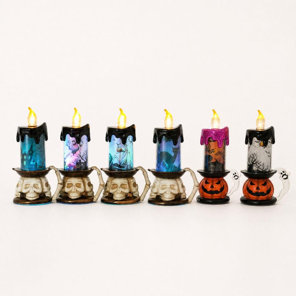 Festive Halloween Decorative Candle Light Ornament for Indoor Home Table Party Decor