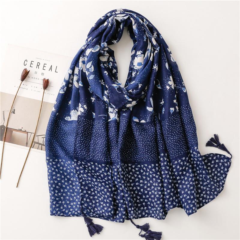 Herbst Neue Mode Böhmisch Süß Floral Quaste Viskose Schal Tuch Dame Hohe Qualität Wickel Pashmina Stola Bufandas Muslimischer Hijab