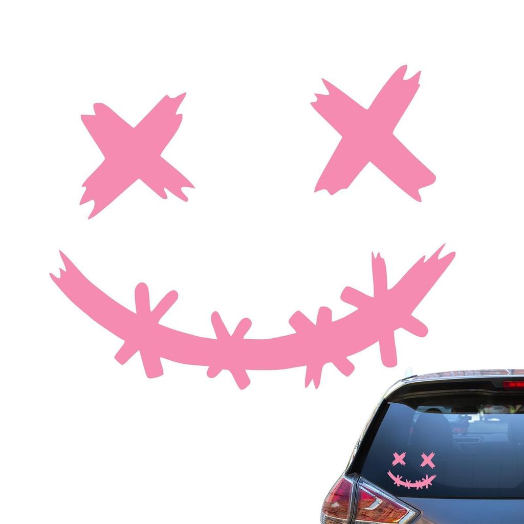 Smile Face Car Sticker - Car Decorative Smile Face Decal Waterproof, Funny Smile Car
