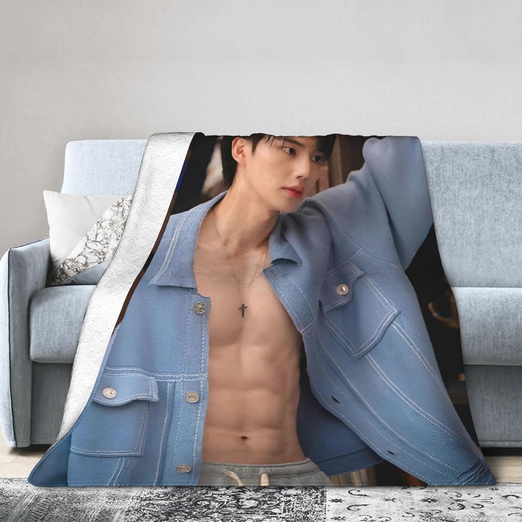 Song Kang Koreanischer Pop Decken Dekorative Flanell-Kuscheldecke Für Heimdekoration Weich Warm Individuelle Qualität Tagesdecke Geburtstagsgeschenk