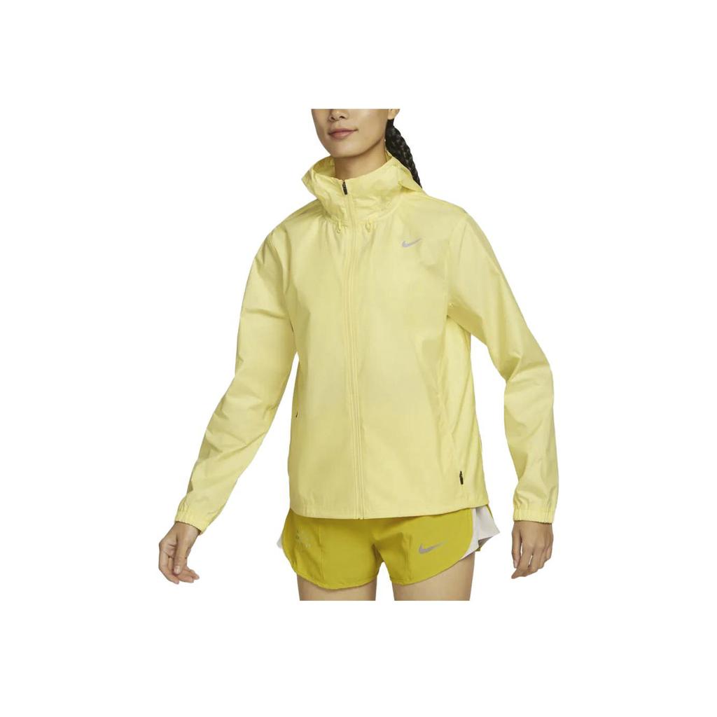 Nike Essential Solid Color Zip-Up Hooded Jacket Women Jackets Yellow DX0319-706