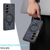 Luxury Girls Glitter Bling Faux Leather Plating Phone Case For Galaxy Z Fold 7/6 With Rotatable Holder, Anti-peeping Glass Film