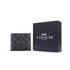 New COACH Canvas With PVC Wallet Mini Men's Black Gray Color 66551-QBMI5