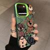Funny Graffiti Dogs Phone Case For iPhone 15 16 Pro Max 14 13 12 11 X XS XR 7 8 Plus SE 2 3 Electroplate Silver IMD Cute Cover