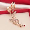 Diamond-Studded Pearl Rhinestone Silk Scarf Buckle Corsage for Women