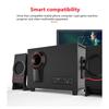 2.1 Multimedia Bluetooth Audio System Home Theater Surround Computer Active Combination Wooden Speaker AUX USB Cable Post TV PC