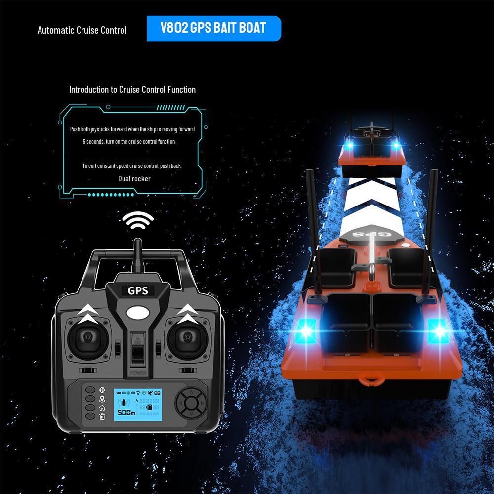 Smart Electric Remote Control Bait Boat with Automatic Return and Dispenser for Outdoor Fishing