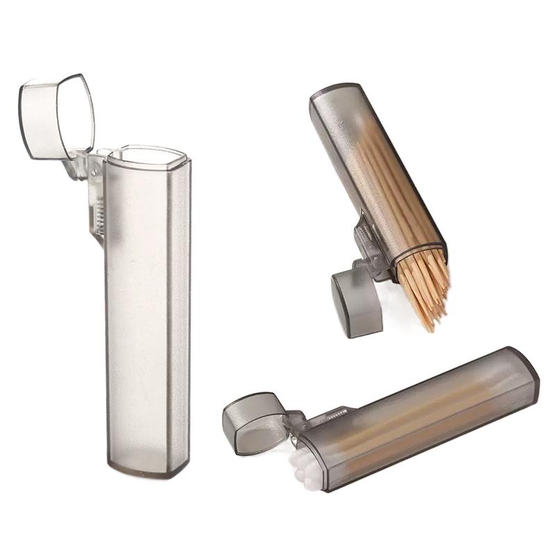 1/2/5pcs Portable Toothpick Case Mini Kitchen and Restaurant Supplies Plastic Clear Toothpick Holder for Outdoor Travel TMZ