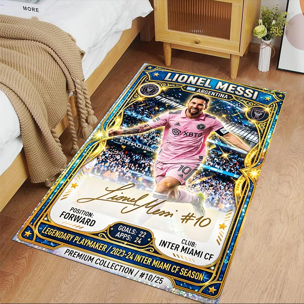 Messi's Golden Achievement Floor Rug Office Rug Suitable for Hallway Decorate room Dormitory Foyer Anti-slip Rug Anime Office Decor