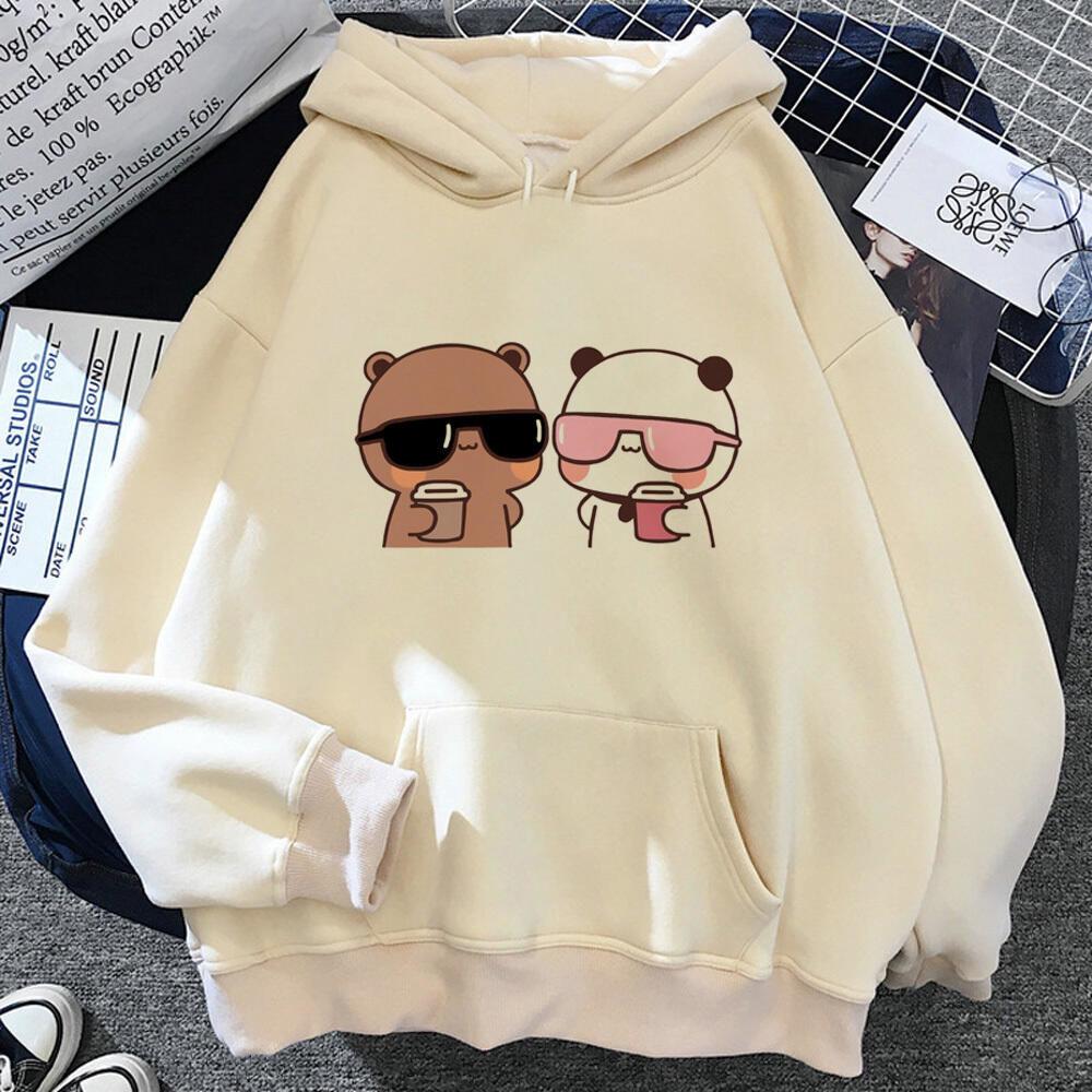 Sudaderas con capucha de dibujos animados para parejas Bubu Dudu Sudaderas lindas estampadas Ropa para mujer y hombre Manga larga Forro polar Sueltas con capucha