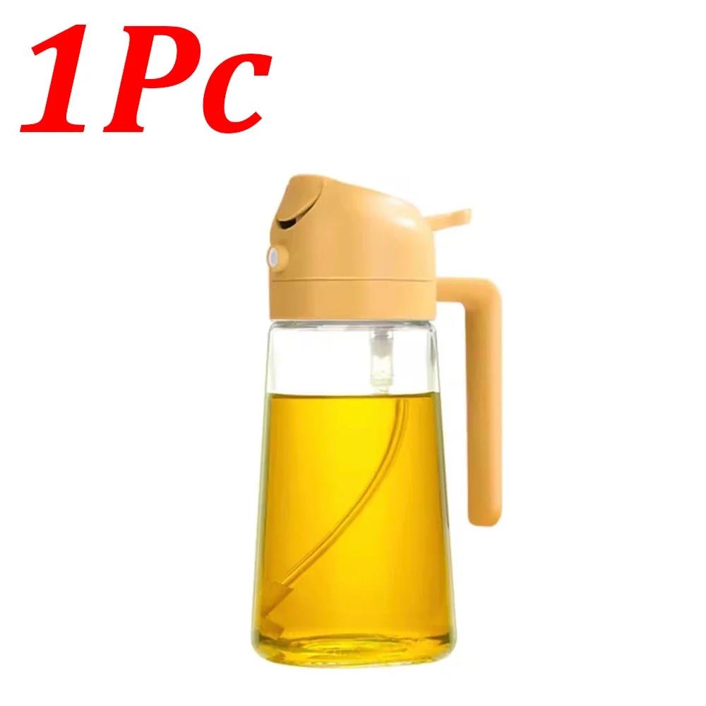 1-4Pcs 500ml 2in1 Oil Sprayer Plastic Cooking Olive Oil Sprayer Baking Oil Spray for Kitchen Air Fryer,Baking,Salad,Grilling,BBQ 4