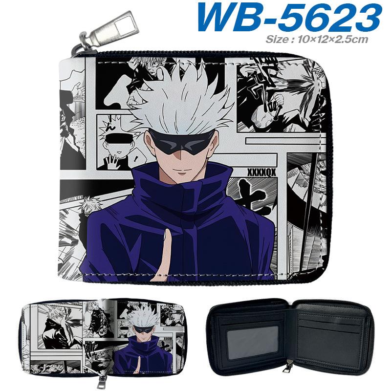 Jujutsu Kaisen Short Wallet Anime Cartoon Leather Bifold Card Holder Coin Purse for Students Men Women