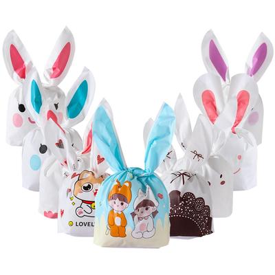 10PCS Geschenke Partei Liefert Bunny Ohr Candy Tasche Kaninchen Cookie Taschen Keks Paket Ostern Kaninchen